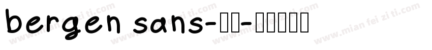 bergen sans-常规字体转换